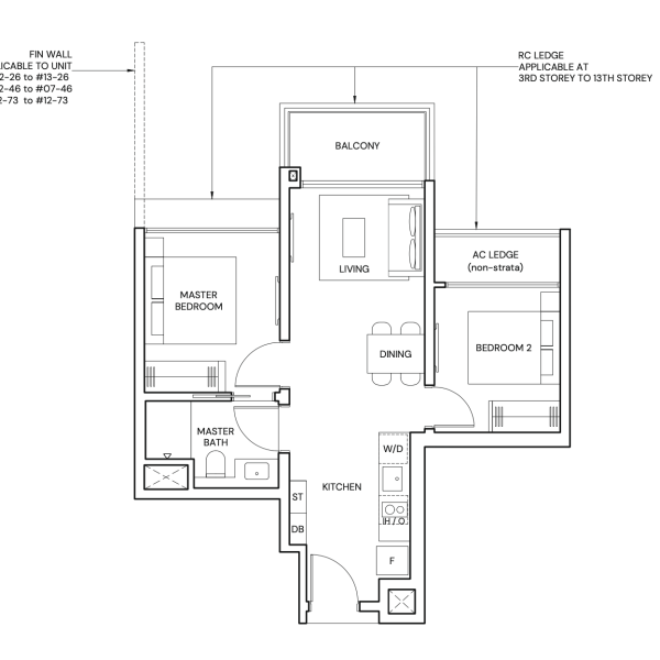 2 Bedrooms 2 Bedrooms